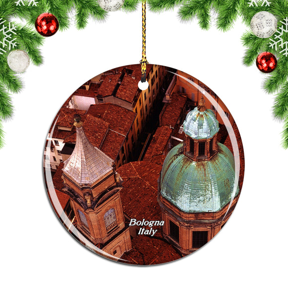 Italy Asinelli Garisenda Tower Bologna Christmas Ornament