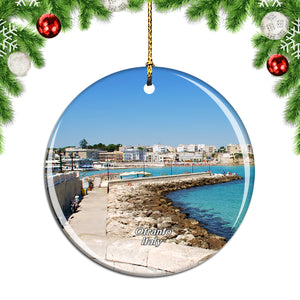 Italy Beach Otranto Christmas Ornament