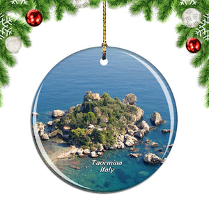 Italy Bella Island Taormina Christmas Ornament