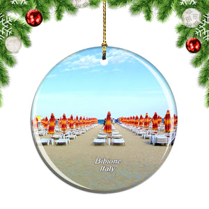 Italy Bibione Beach Christmas Ornament