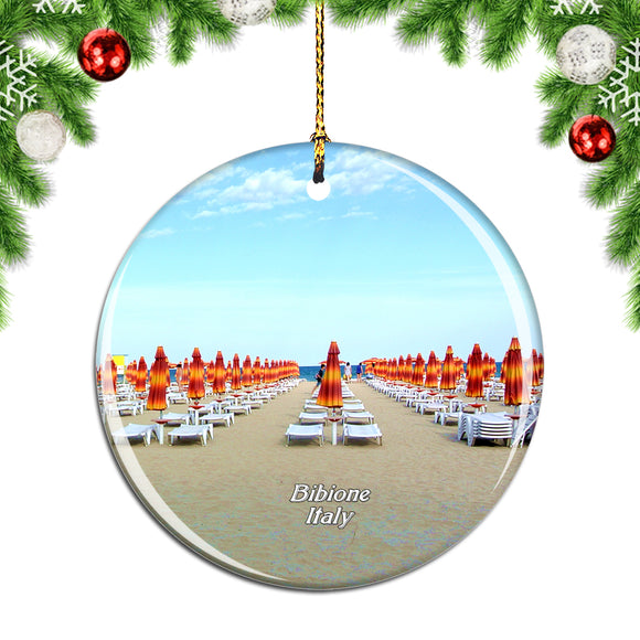 Italy Bibione Beach Christmas Ornament