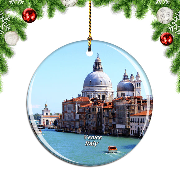 Italy Canal Grande Venice .png Christmas Ornament