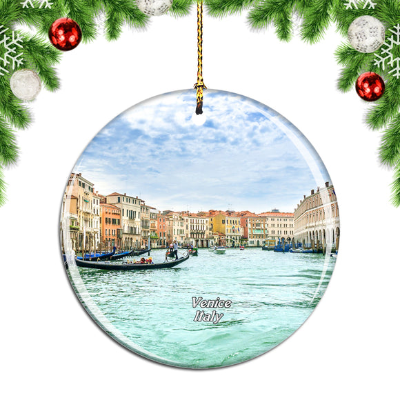 Italy Canal Grande Venice Christmas Ornament