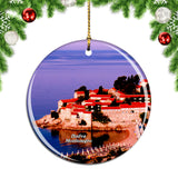 Old Town Budva Montenegro Christmas Ornament