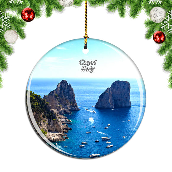 Italy Capri Christmas Ornament