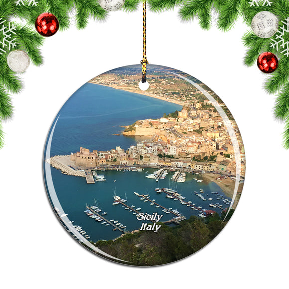 Italy Castellammare del Golfo Sicily Christmas Ornament