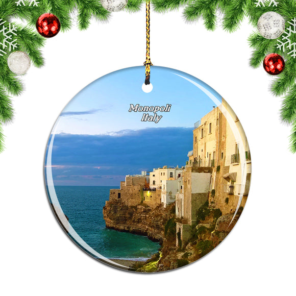 Italy Castle of Charles V Monopoli Christmas Ornament