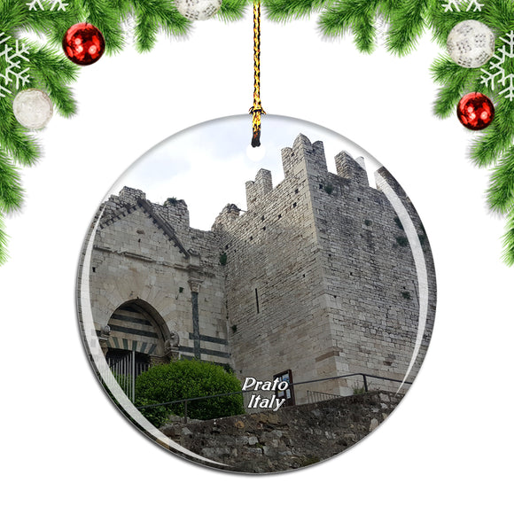 Italy Castle Prato Christmas Ornament