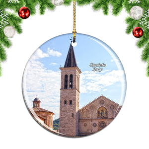 Italy Cathedral Spoleto Christmas Ornament