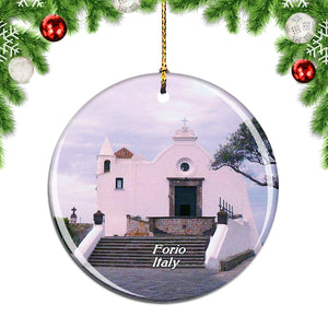 Italy Chiesa del Soccorso Forio Christmas Ornament