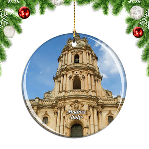 Italy Church of San Giorgio Modica Sicily Christmas Ornament