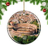 Italy Colosseum Rome .png Christmas Ornament