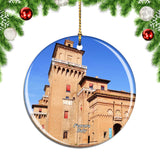 Italy Estense Castle Ferrara Christmas Ornament