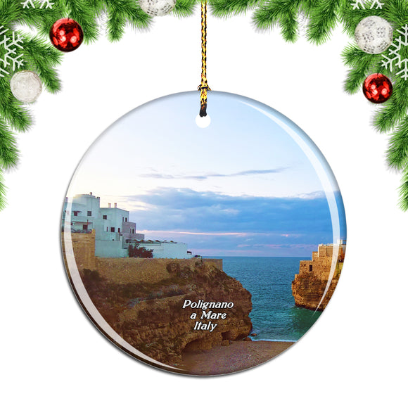 Italy Historic Center of Polignano a Mare Christmas Ornament