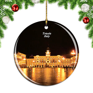 Italy Italian Uniform Square Trieste Christmas Ornament