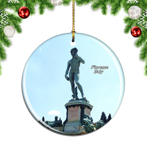 Italy Michelangelo Square Florence Christmas Ornament