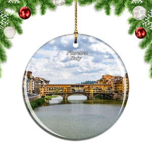 Italy Old Bridge Florence Christmas Ornament