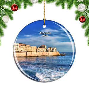 Italy Ortigia Syracuse Sicily Christmas Ornament