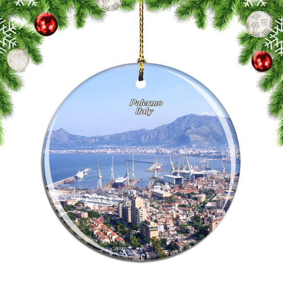 Italy Palermo Sicily Christmas Ornament