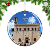 Italy Piazza Grande Gubbio Christmas Ornament