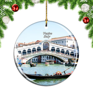 Italy Ponte Rialto Venice Christmas Ornament