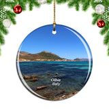 Italy Porto Istana Beach Olbia Christmas Ornament