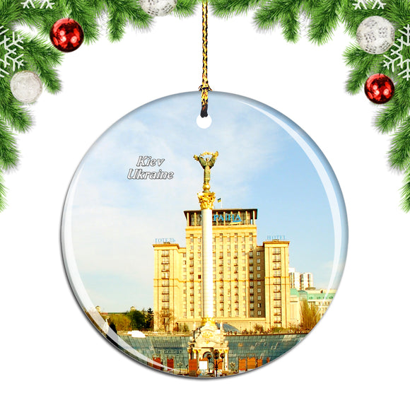 Independence Square Kiev Ukraine Christmas Ornament