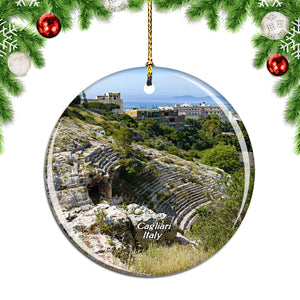 Italy Roman Amphitheater Cagliari Christmas Ornament