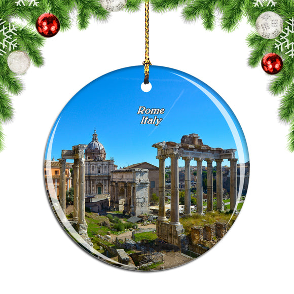 Italy Roman Forum Rome Christmas Ornament