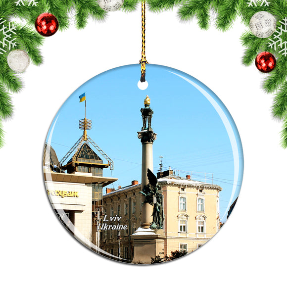 Lviv Ukraine Christmas Ornament