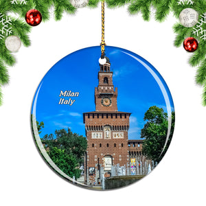 Italy Sforza Castle Milan Christmas Ornament