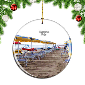 Italy Sun Beach Riccione Christmas Ornament