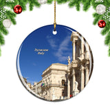 Italy Syracuse Square Sicily Christmas Ornament