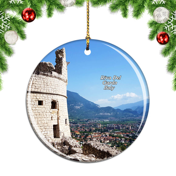 Italy The Bastion Riva Del Garda Christmas Ornament