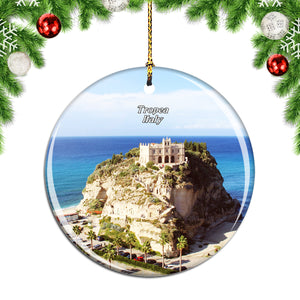 Italy Tropea Beach Christmas Ornament