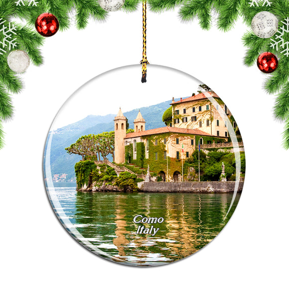 Italy Villa del Balbianello Como Lake Christmas Ornament