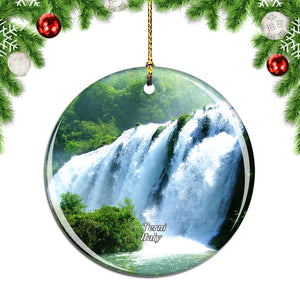 Italy Waterfall Marmore Terni Christmas Ornament