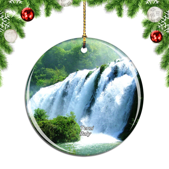 Italy Waterfall Marmore Terni Christmas Ornament