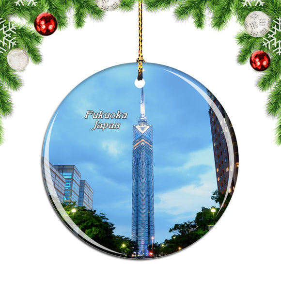 Japan Fukuoka Tower Christmas Ornament