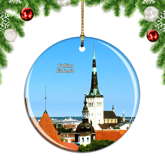 Toompea Hill Estonia Christmas Ornament