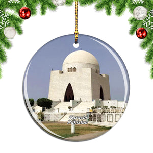 Jinnah Mausoleum Karachi Pakistan Christmas Ornament