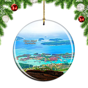 La Digue Island Seychelles Christmas Ornament