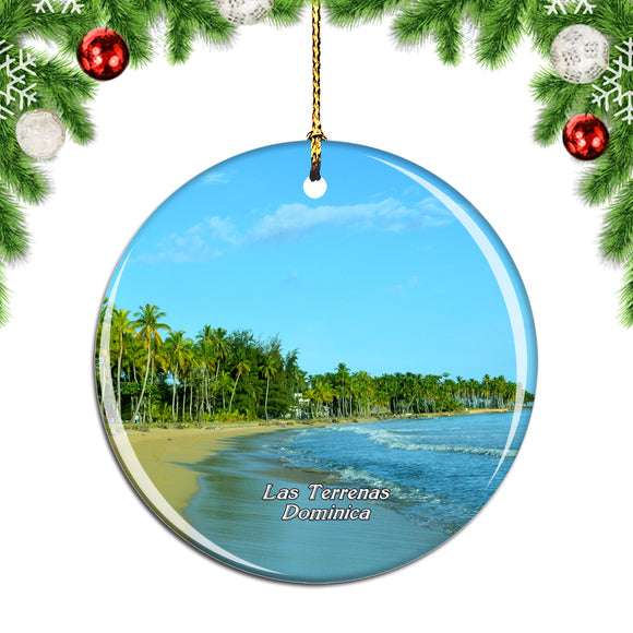 Las Terrenas Dominica Christmas Ornament