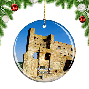 Devin Castle Bratislava Slovakia Christmas Ornament