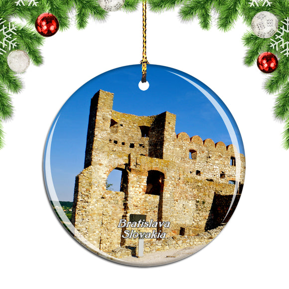 Devin Castle Bratislava Slovakia Christmas Ornament