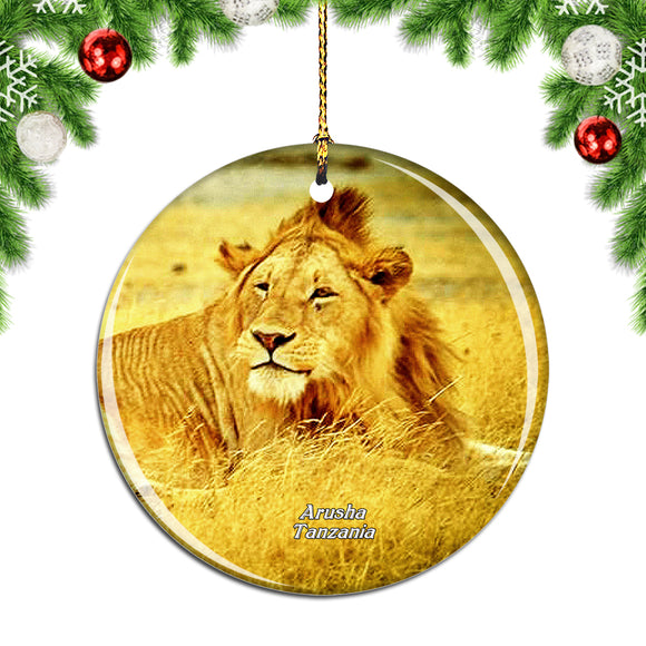 Lion Arusha Tanzania Christmas Ornament