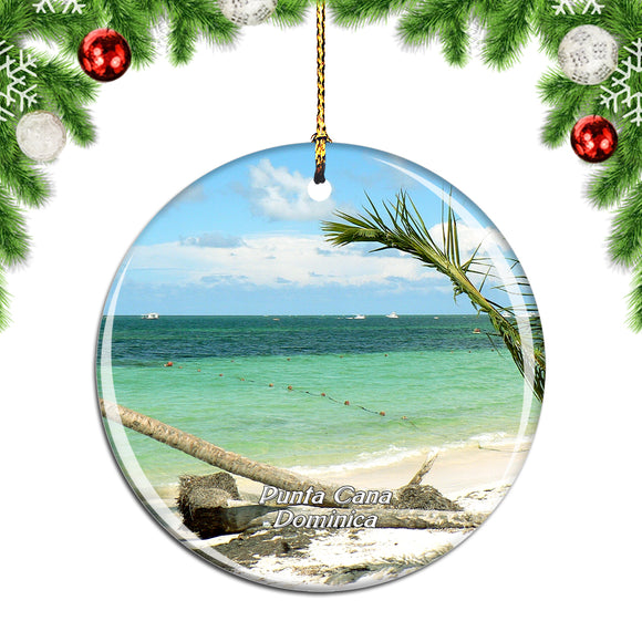 Macao Beach Punta Cana Dominica Christmas Ornament