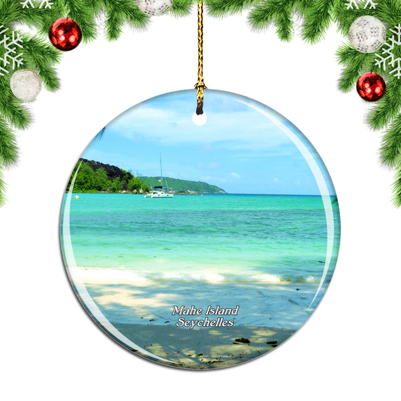 Mahe Island Seychelles Christmas Ornament