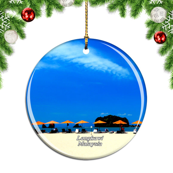 Malaysia Cenang Beach Langkawi Christmas Ornament