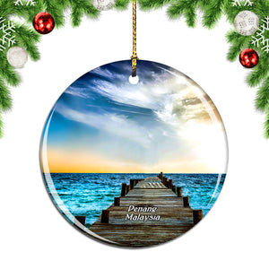 Malaysia lan Jetties Of Penang Christmas Ornament